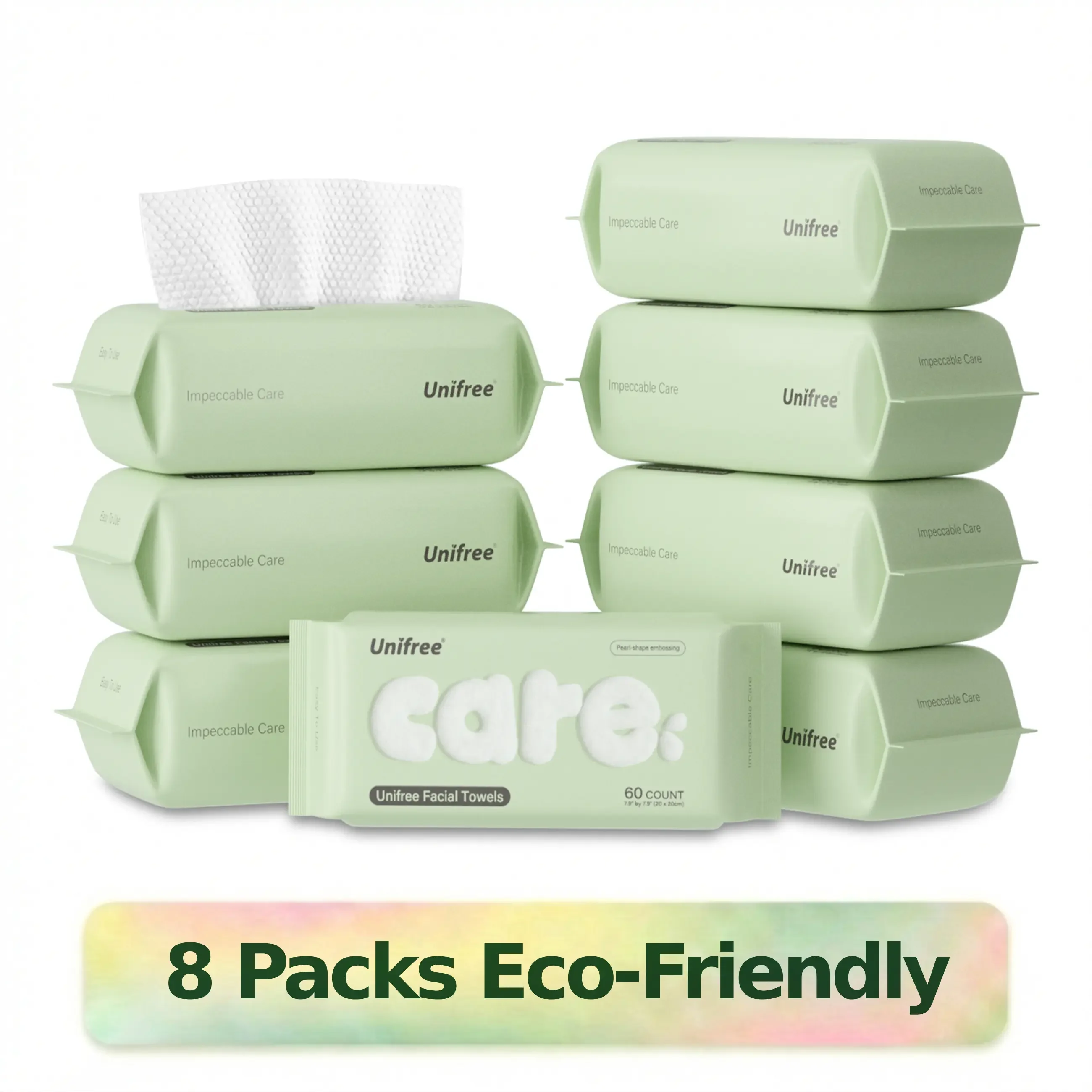

Unifree Disposable Face Towels, Ultra Soft Facial Towel for Skincare & Face Cleansing, Wet & Dry Use, Biodegradable, Lint Free,