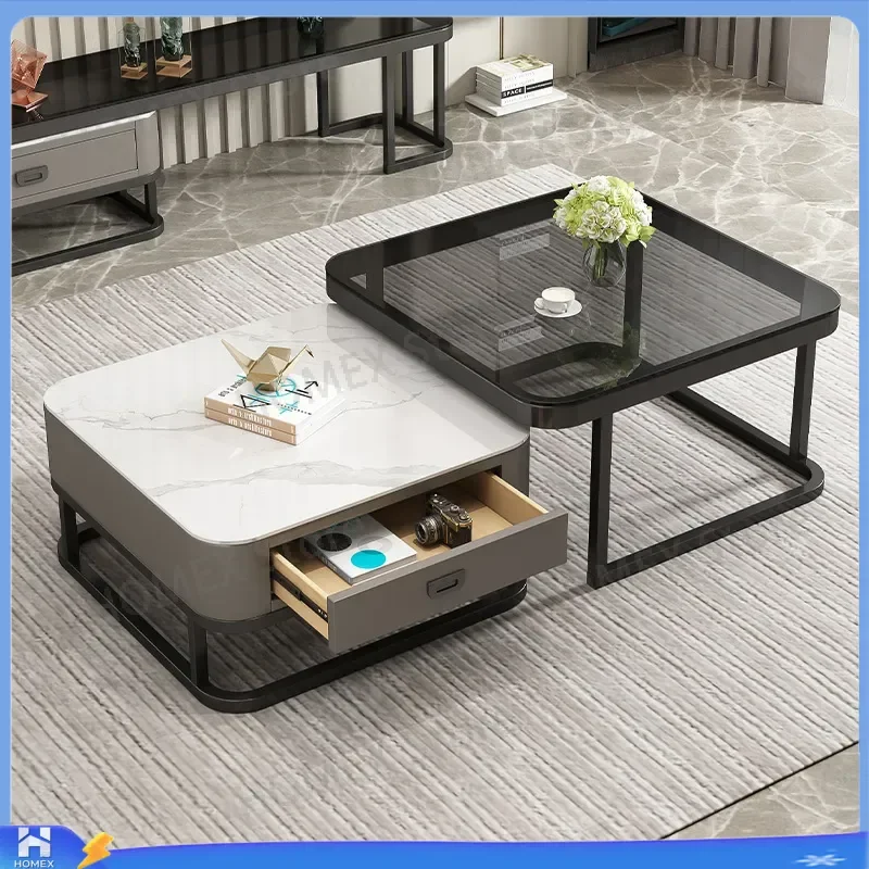 Granite slab coffee table for small-living-space living room, suitable for home use. 2025 new model, featuring luxurious