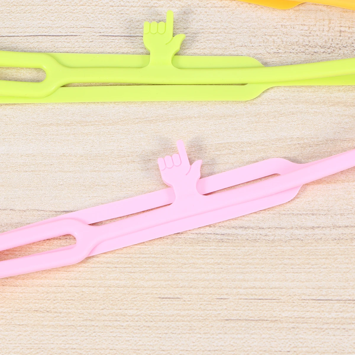 

4 Pcs Silicone Bookmark Clip Cute Stationery DIY Portable Pastel Bookmarks Chic