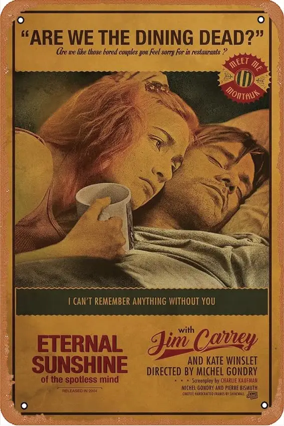 Eternal Sunshine Of The Spotless Mind Poster Metal Tin Sign Retro Vintage 8x12 Inch Wall Decor sign