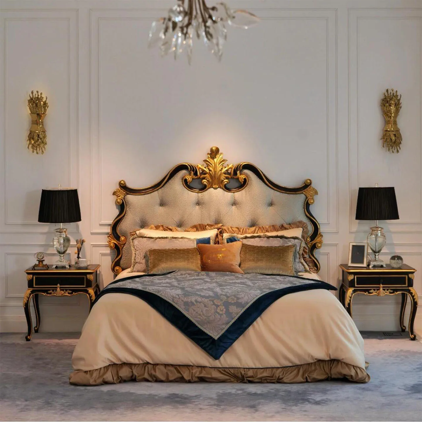 

European Quality Bed Aesthetics Classic Full Body Confortable Minimalist Bed Frame Modern French Cama De Casal Home Furniture