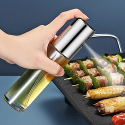 Stainless Steel and Glass Bottle Olive Oil Sprayer Mister for Air Fryer Salad BBQ Baking Roasting Kitchen Cooking Oil Dispenser