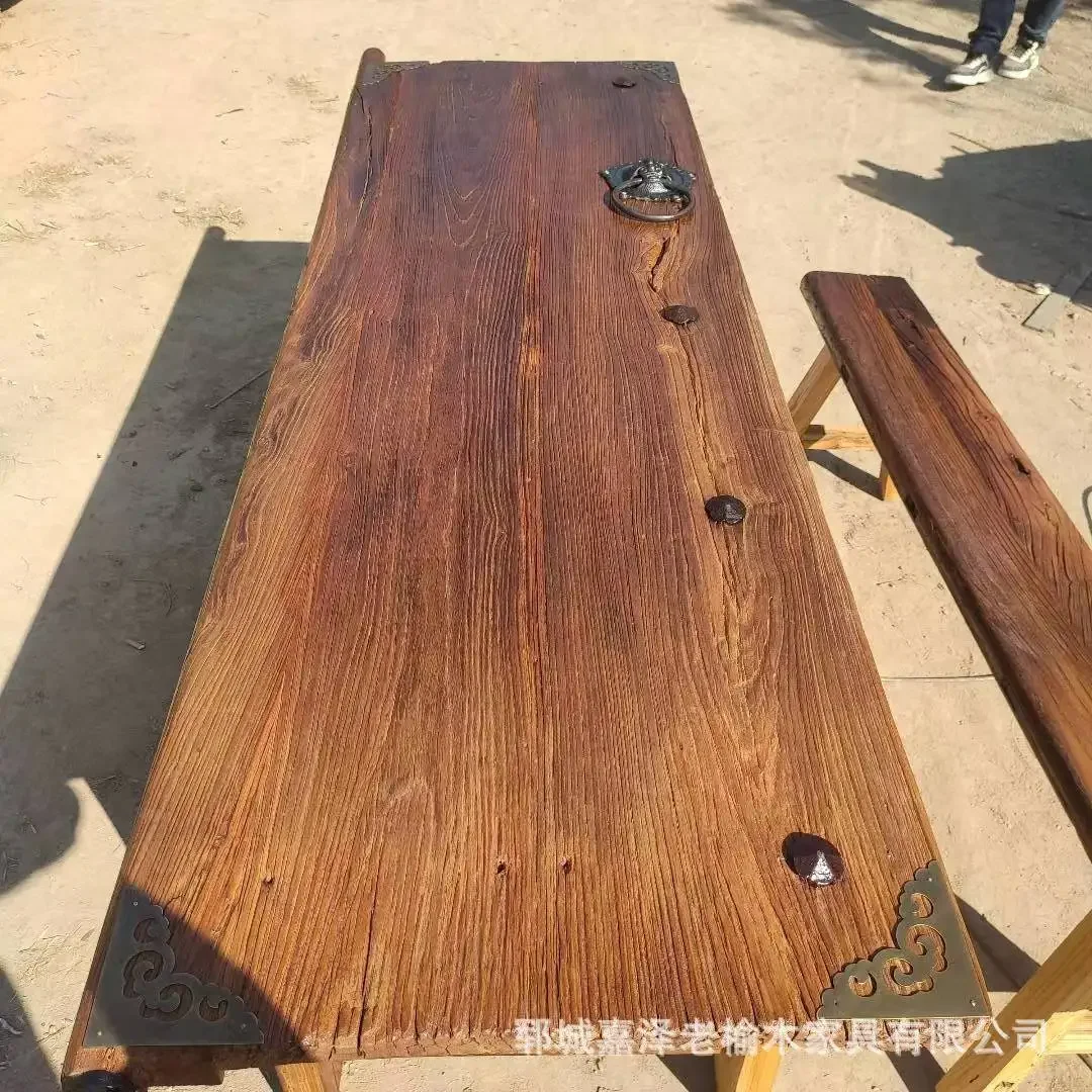 

Old Elm Retro Style Wood Board Outdoor Weathering Door Log Stair Board Bay Window Large Board Furniture