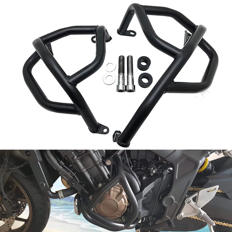 

Motorcycle Highway Engine Guard Crash Bar Bumper Stunt Cage Frame Protector For HONDA CB650R CB650 R CB 650R 2019-2023 2020 2021