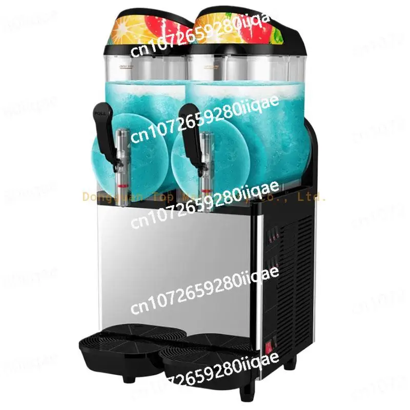 

Commercial Cold Drink Refrigeration Equipment 12L*2 Large Capacity Automatic Slush Maker Snow Melting Machine