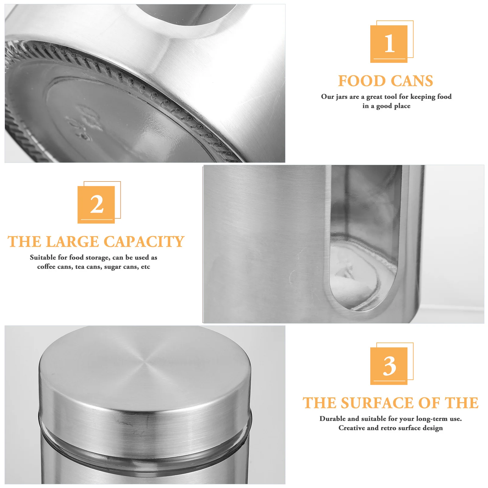 

Bottle Lunch Kitchen Airtight Container Stainless Storage with Lid Containers for Pantry