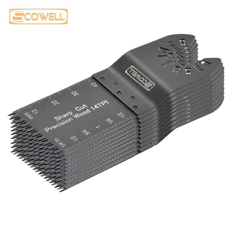 

10 Pack Japanese Teeth Insert Plunge Multi Tool Saw Blades 34mm quick change Shank For Non-Starlock multimaster power tools