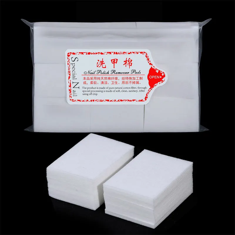 Lingettes à ongles non pelucheuses dissolvant de vernis à ongles cotons pour l'élimination du vernis Gel UV lingettes nettoyant tampons de manucure outils de nettoyage des ongles