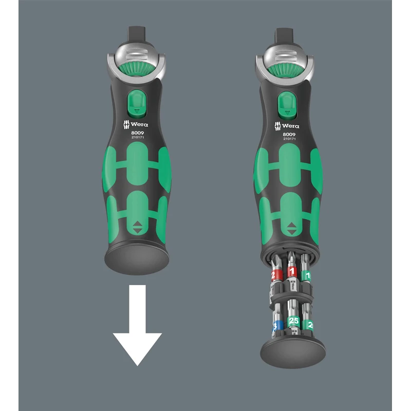 WERA 8009 Zyklop18in1 Ratchet Screwdriver Set With Freely Pivoting Ratchet Head Muti-function Pocket Sets 05004281001