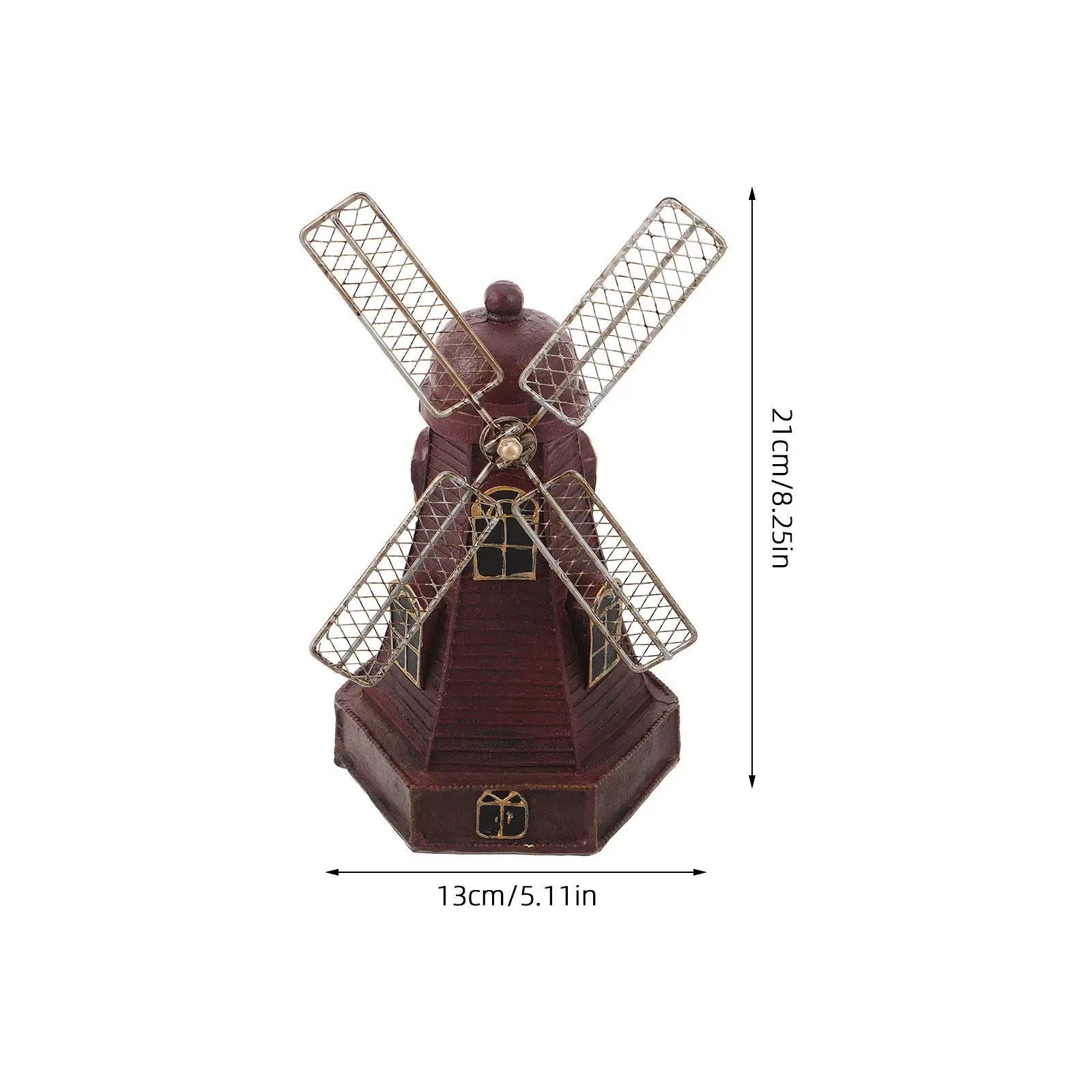 Decorative Windmills For Home Office Decor Christmas Decor Shelf Vintage Dutch Mini Pinwheel Ornament 2X7 7X5 Inches