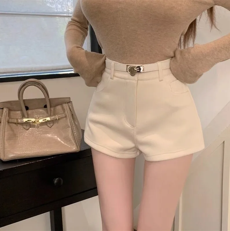 High Waist A-Line Boot orts Women's Summer New Khaki Elastic Casual orts Sexy Girls Brief High Waist Bootcut Pants