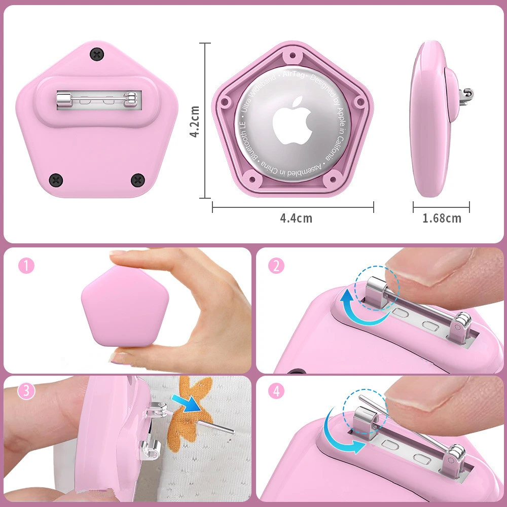 1 шт. защитный чехол в стиле Pin для водонепроницаемого трекера Airtag, фиксированный скрытый защитный чехол