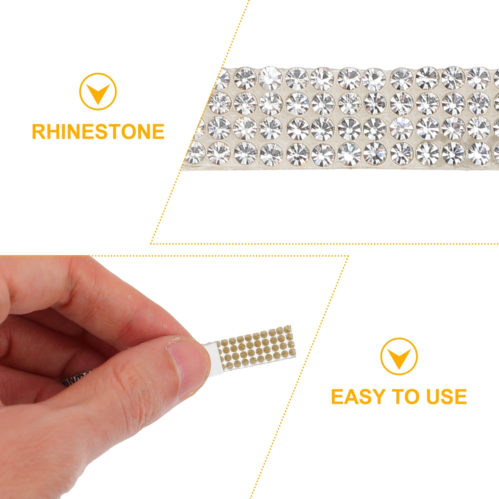 

5 Yards Crystal Rhinestone Ribbon Sticker Banding Belt Wrap Diy Craft Cuttable Glittering Self Adhesive Ribbon For Shoes Bottles