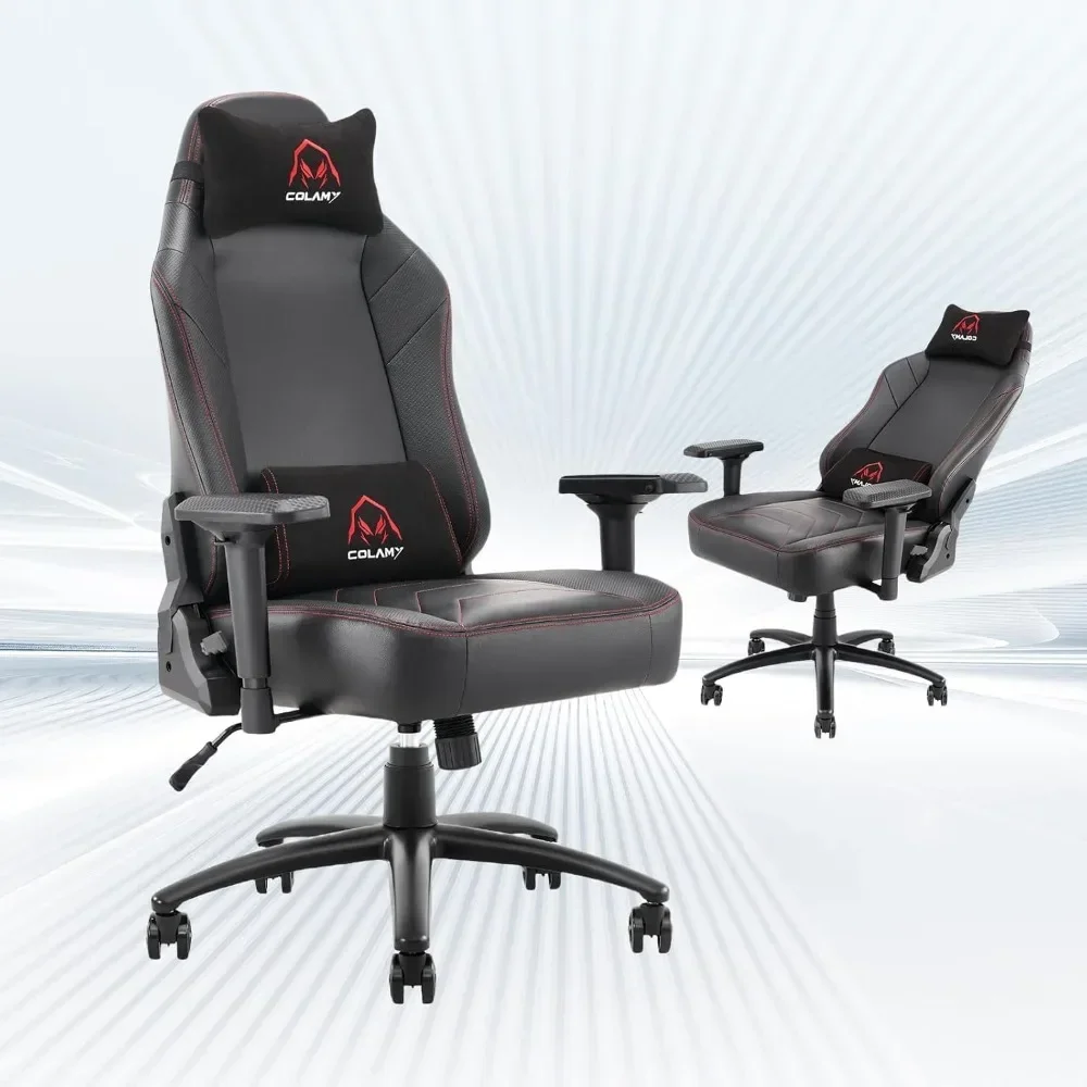 Big and Tall Gaming Chair with Footrest 350lbs, High Back PC Gaming Chairs with Wide Seat, Armrest for Adults,Computer Chair