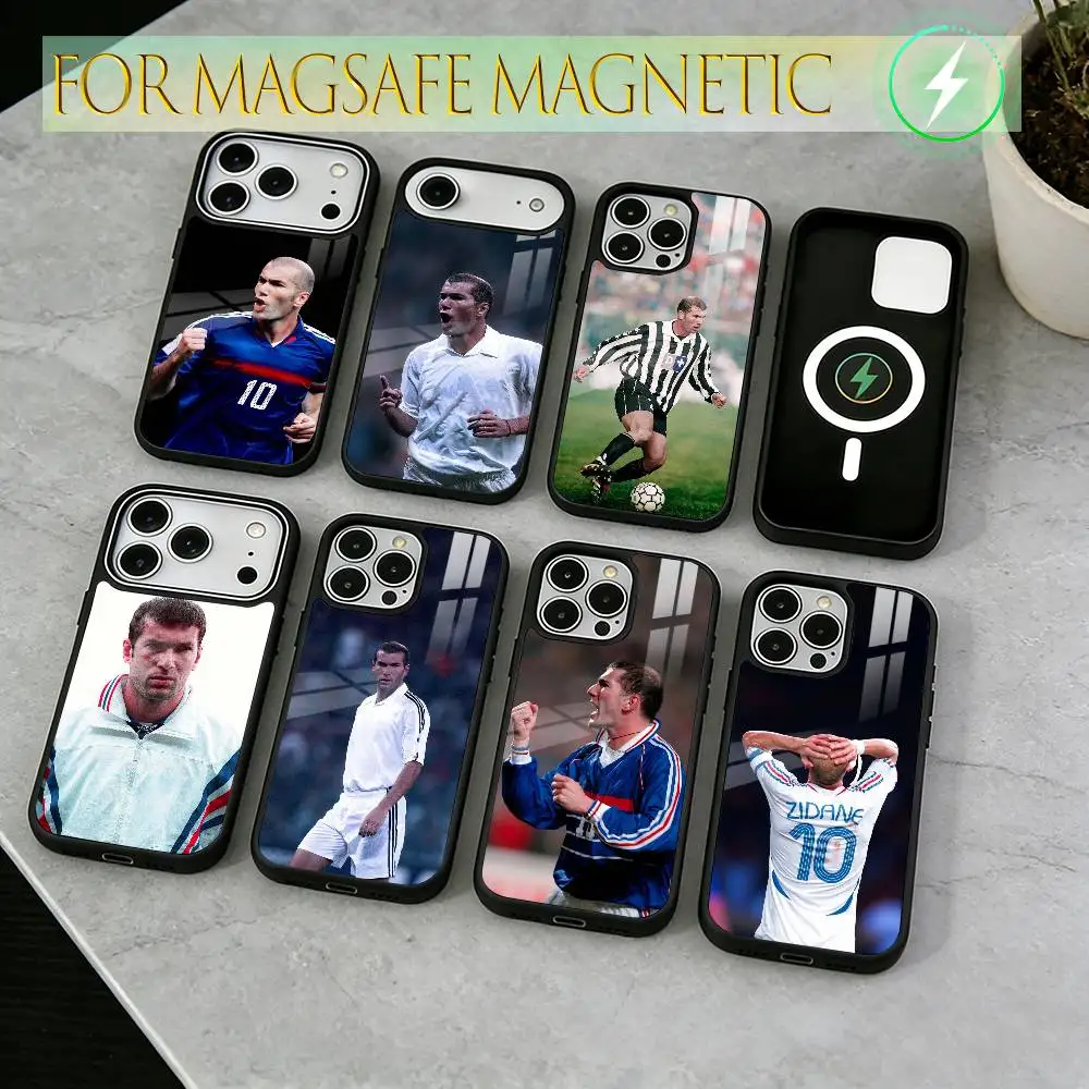 

Football Star Z-Zinedines Z-Zidane Phone Case For iPhone17,16,15,14,13,12,11 Plus,Pro Magnetic For Magsafe Wireless Charging