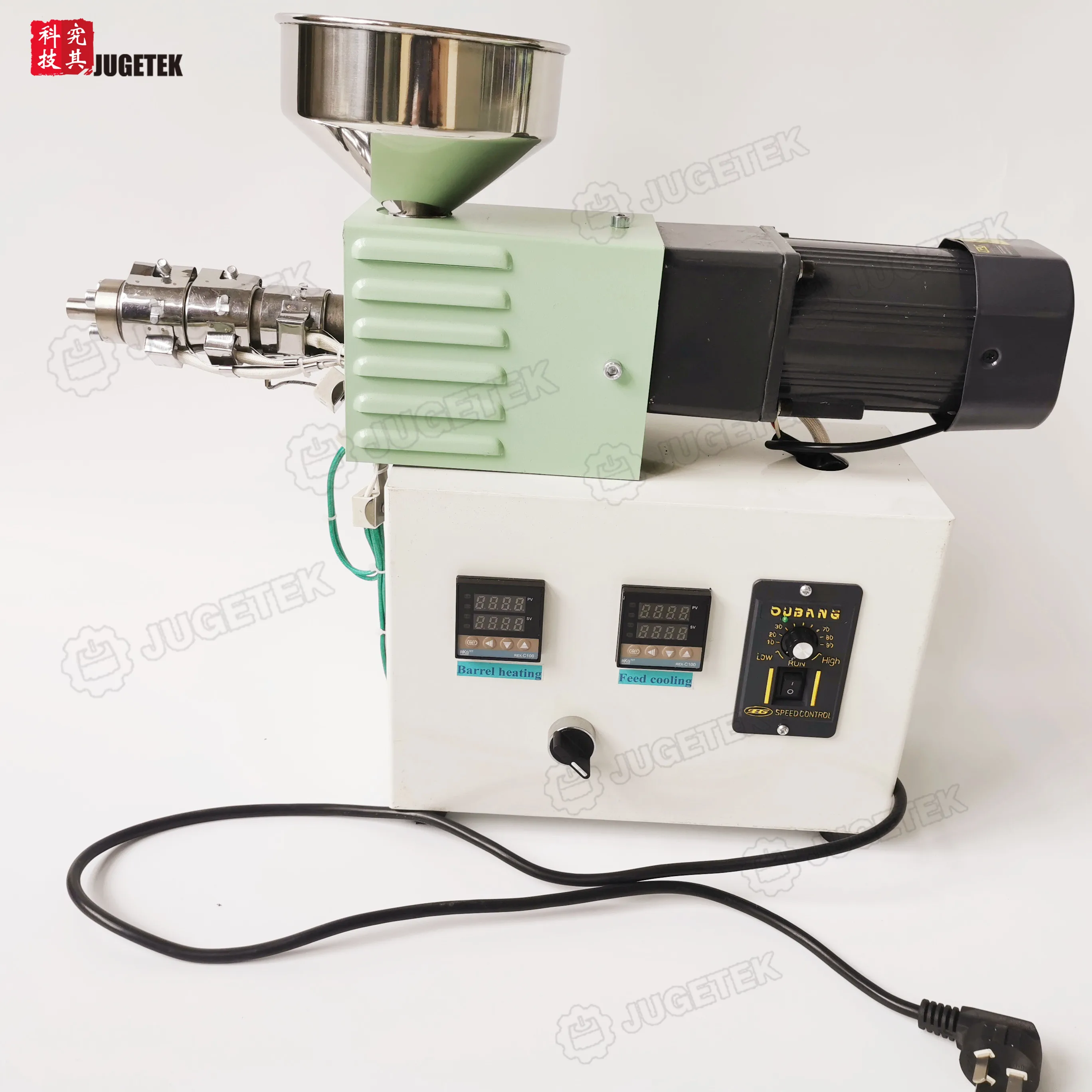 SJ15 Mini Extruder Desktop Single Screw Plastic Extrusion 0.5kg/h Output 14:1 L/D for 3D Printing