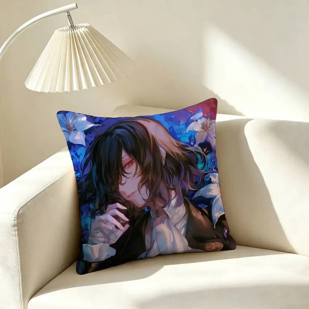 F-Fyodor Bungo Stray Dogs Square Double-Sided printed Pillow Case Bedroom Bedside Pillow Sofa Cushion Cover 5