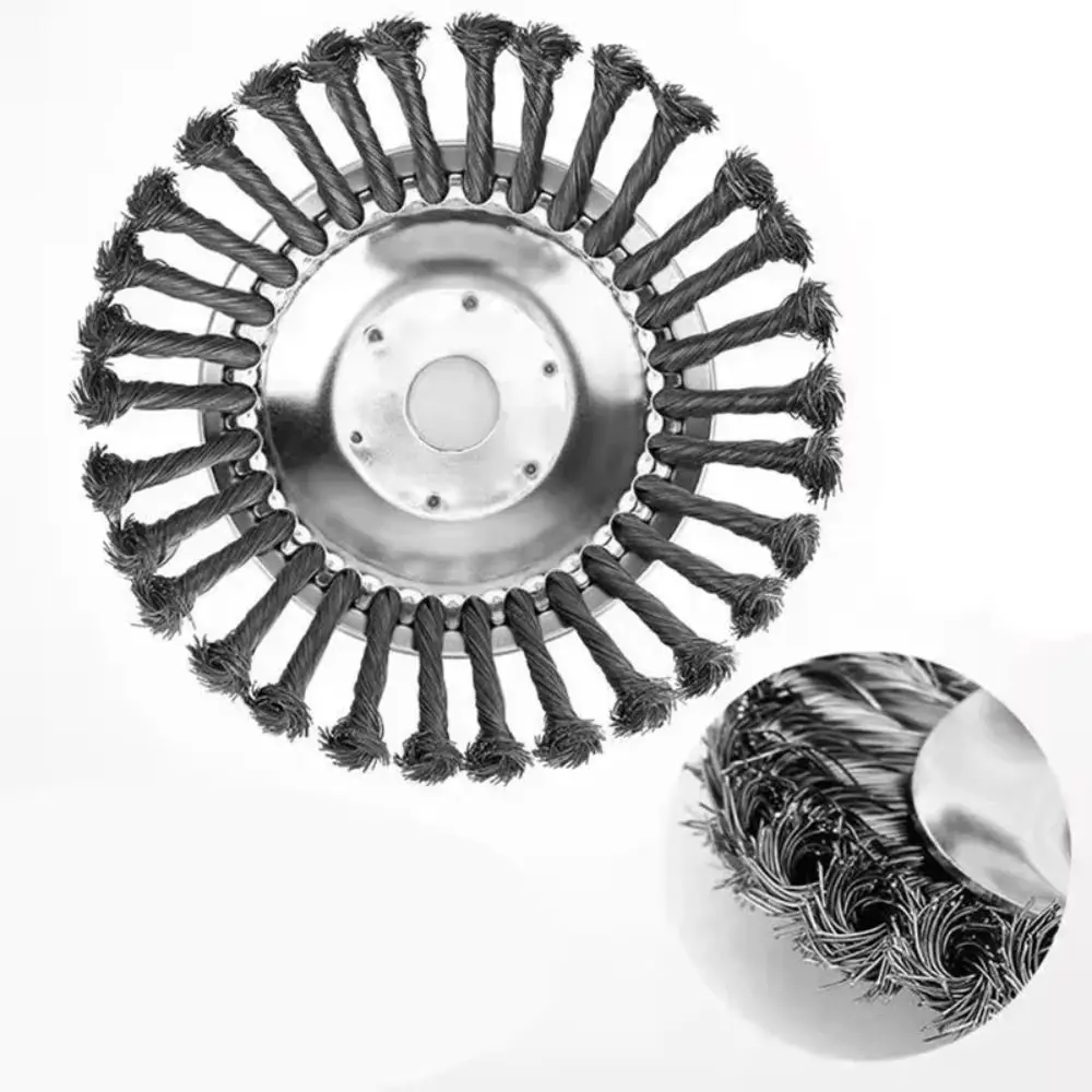 Fast 8 Inch Grass Trimmer Head Easy To Clean Wear-resistant Steel Wire Wheel Durable Rust-proof Weeding Disc Garden