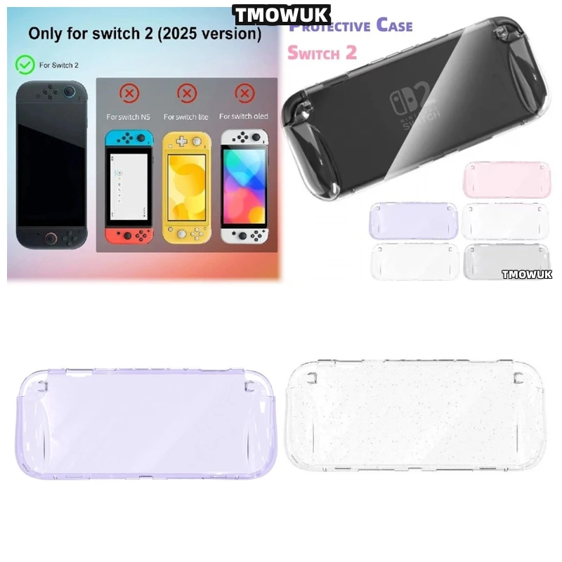 

For Nintendo Switch 2 Soft Transparent TPU Protective Shell Cover Shockproof Gaming Console
