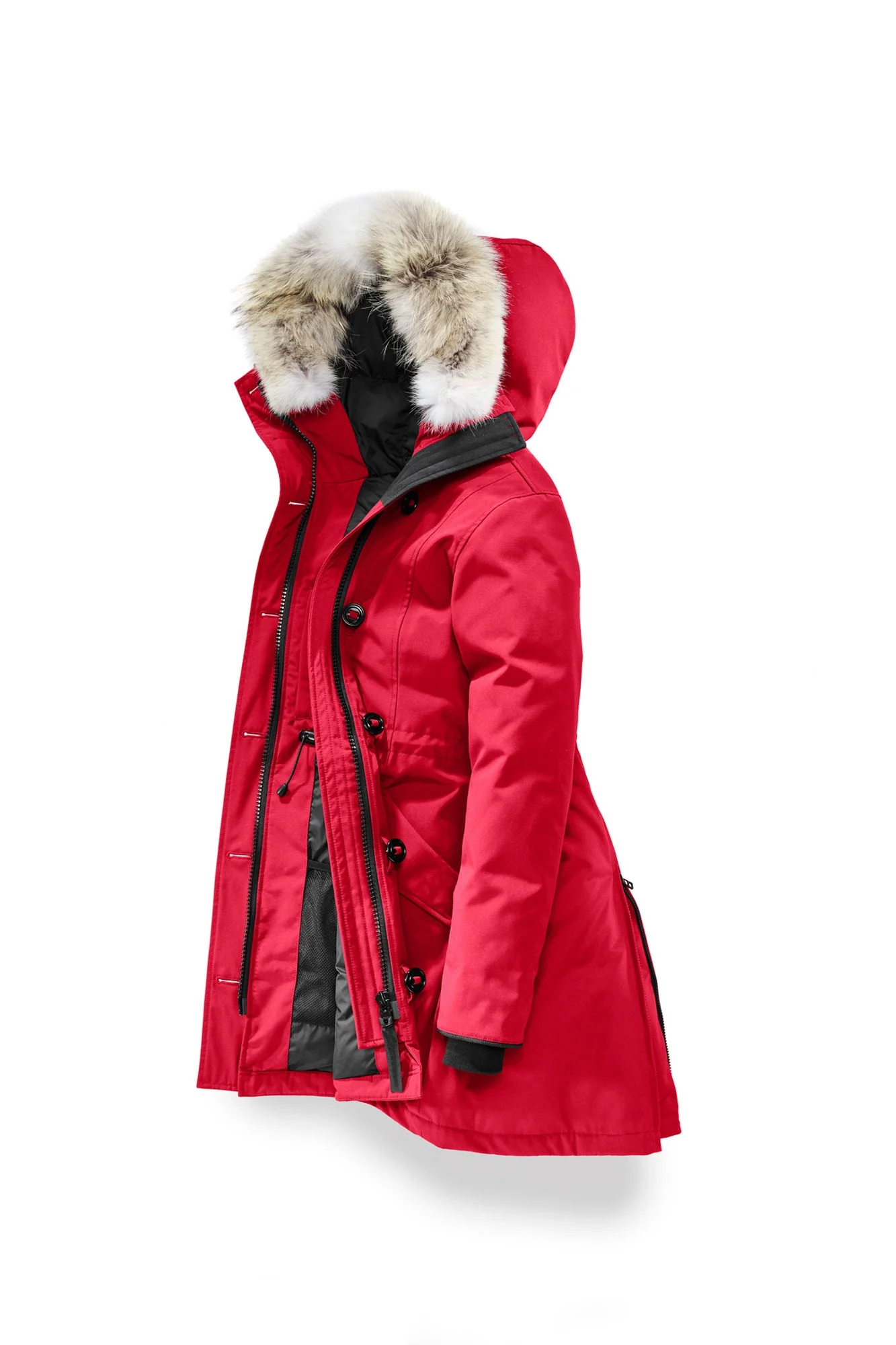 Doudoune épaisse en duvet d'oie blanche pour femme, manteau à capuche de style canadien, parka mi-longue chaude, coupe-vent froid, hiver