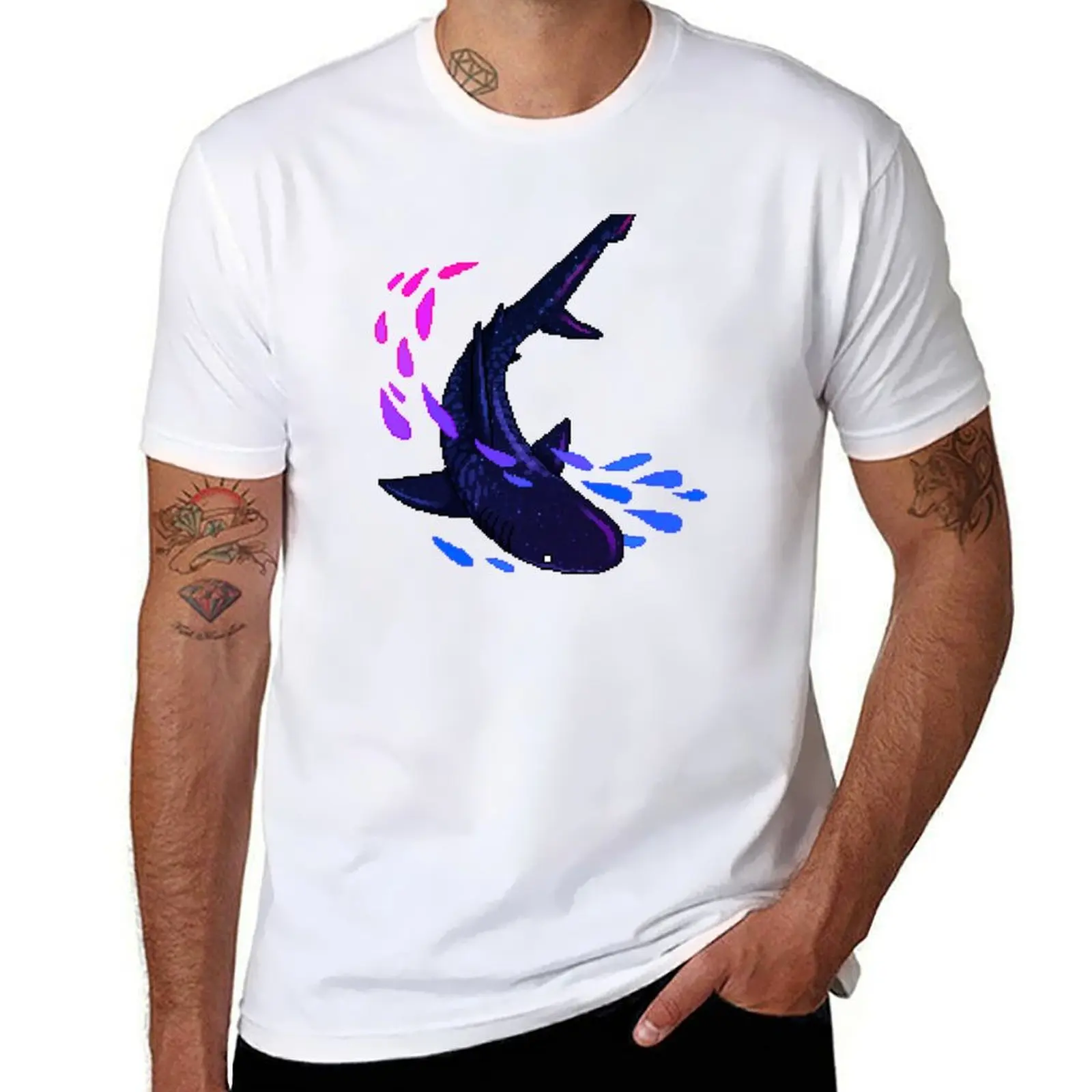 

Bisexual Flag LGBT Pride Shark (School) T-Shirt t shirt man plain t shirts for man slim fit man t shirt graphic T-shirt