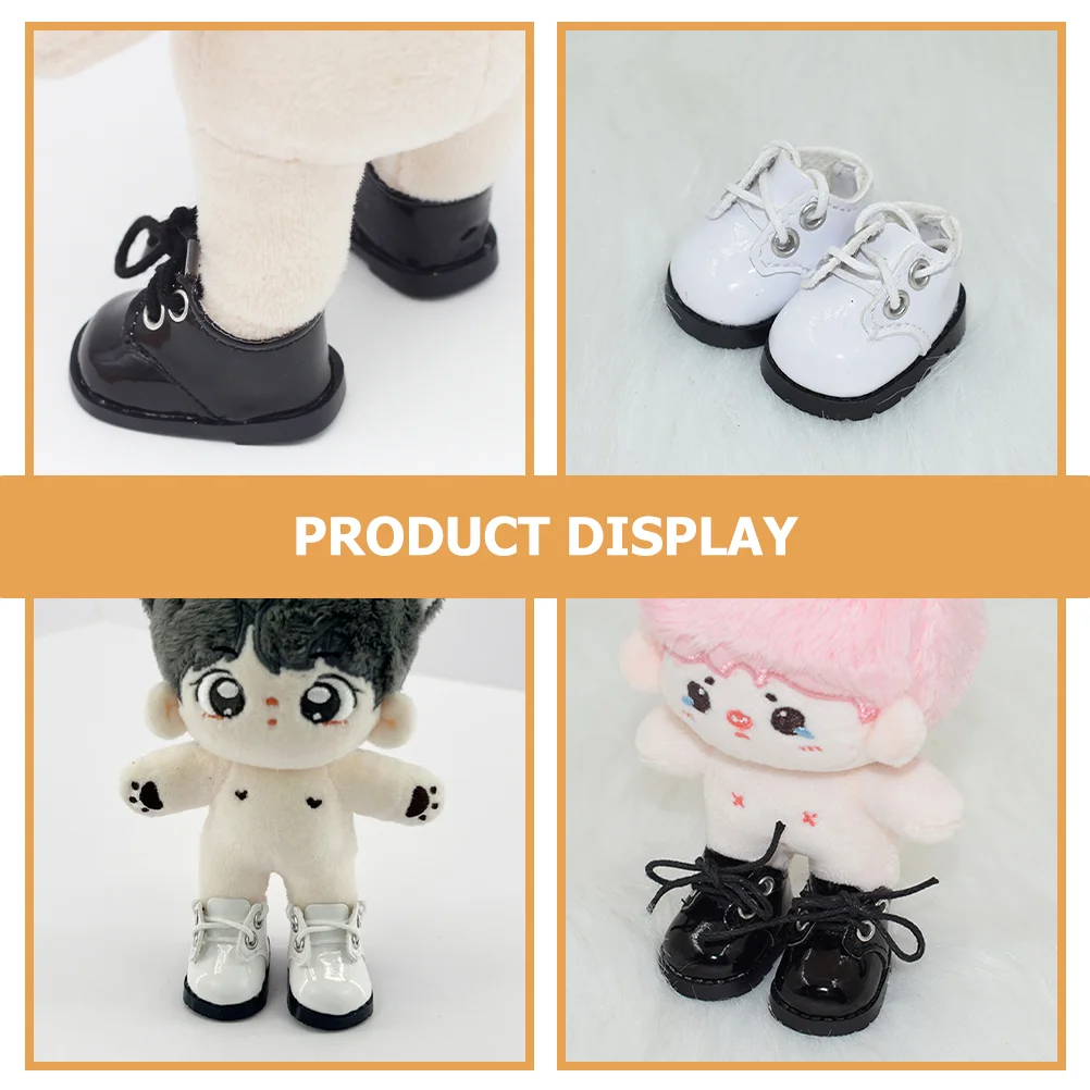 2 Pairs Plush Shoes Girls Miniature Accessories Tiny Decor Scene Props Child Decorative