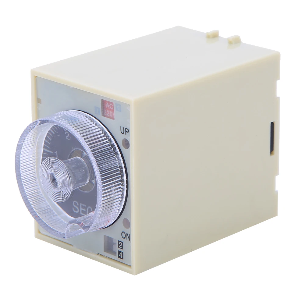Delay Timer Time Relay Adjustable Knob High-Quality Alloy Contact PC Shell ST3PA-C AC220V 50/60Hz Time Relay