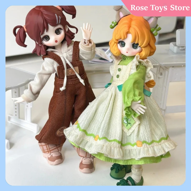 

Оригинальная коллекционная фигурка BJD 1/12 с подвижными суставами, серия «Красочный гардероб щенка», в слепой коробке, милая настольная декоративная фигурка, подарок