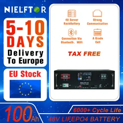 New 48V 100Ah 200AH 300Ah LiFePo4 Battery Pack 51.2V 5kw Lithium Iron Phosphate Battery 16S 100A Smart BMS 48V 50AH Pack No Tax