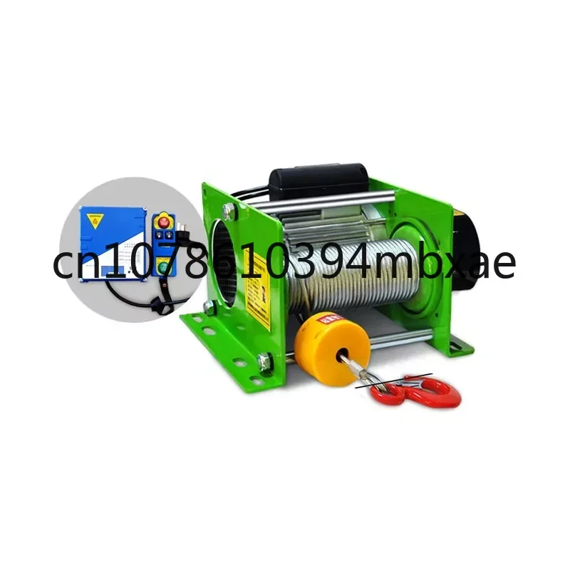 980 Вт/1400 Вт тросовая лебедка с беспроводным дистанционным микроэлектрическим подъемником, электрическая лебедка 220 В 400 кг/600 кг