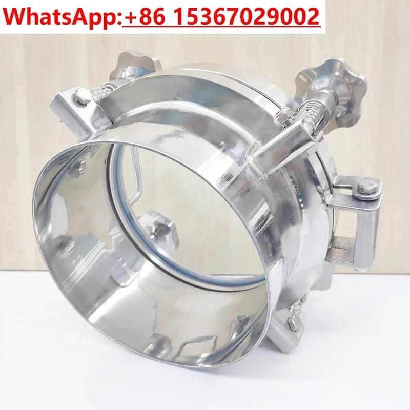 

Санитарный полностью стеклянный люк из нержавеющей стали 304, приварной прицел под давлением, стеклянный круглый фланец с отверстием для рук, прозрачное окно