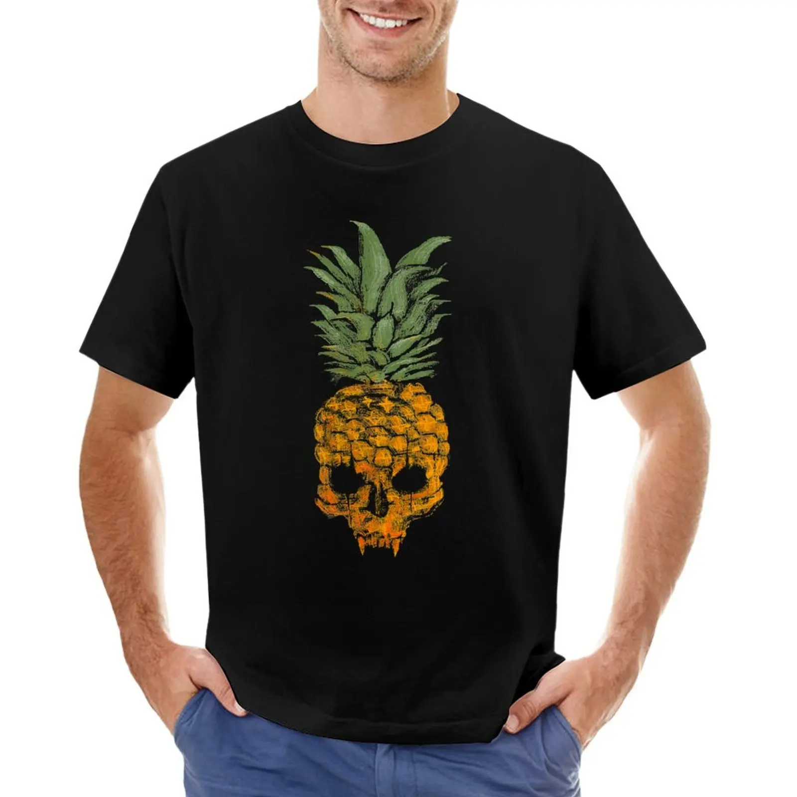 

Pineapple Punk Vampire Skull T-Shirt quick drying boys animal print mens designer t shirt