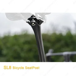 Bicycle Carbon Seatpost FOR SL8 Road Bike Black Paint Matte Offset 15mm Height 300/380mm Bicycle Seat Post SL8 Seatpost