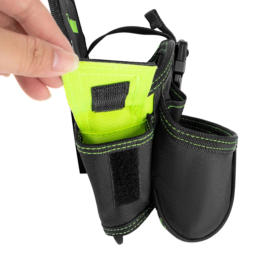 JAKAH Robuste Elektriker-Werkzeugtasche mit großem Fach, Werkzeuggürteltasche, Bohrerholster, Elektriker-Tasche HL060 – Detail 9