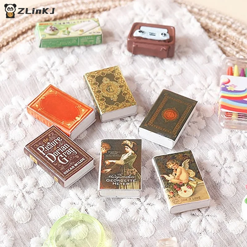 ▶ หนังสือจิ๋วสำหรับบ้านตุ๊กตา 6 ชิ้น ขนาด 1:12 หนังสือการ์ตูนขนาดเล็ก ของเล่นจำลองสำหรับเด็กเล่นบทบาทสมมติ อุปกรณ์เสริมบ้านตุ๊กตา