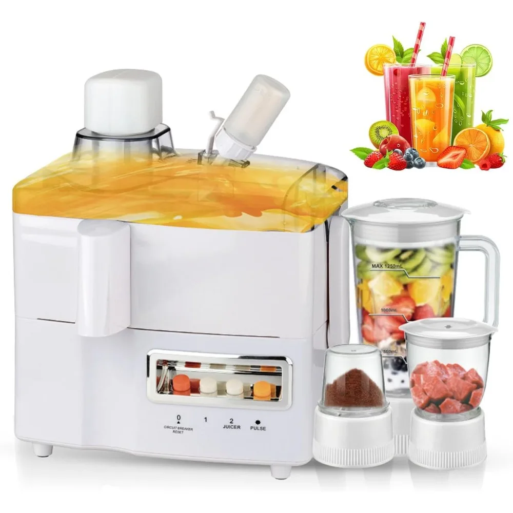 

4-in-1 Multifunctional Juicer Blender 1.8L 800W Electric Citrus Juice Extractor for Fruits Vegetables