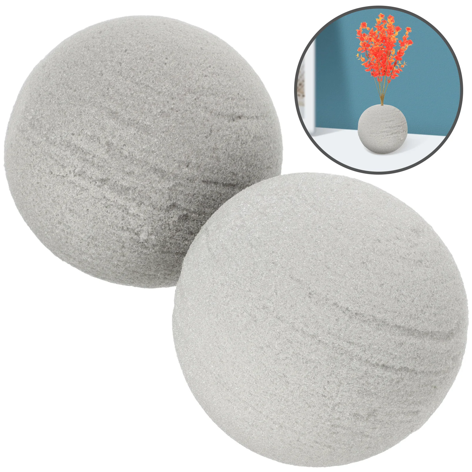 

2 pcs Wedding Decoration Flower Ball Dry Floral Foam Ball Round Sphere Floral Foams For Diy Flower Arrangements Party Decor