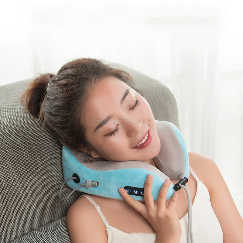 

Cervical spine massager multifunctional neck kneading portable a neck and neck U plane massage pillow pillow