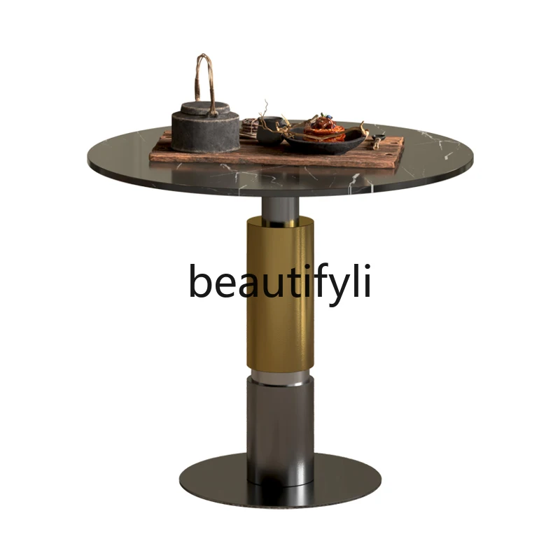 

Coffee table modern household living room sofa small round table small apartment balcony light luxury meeting table