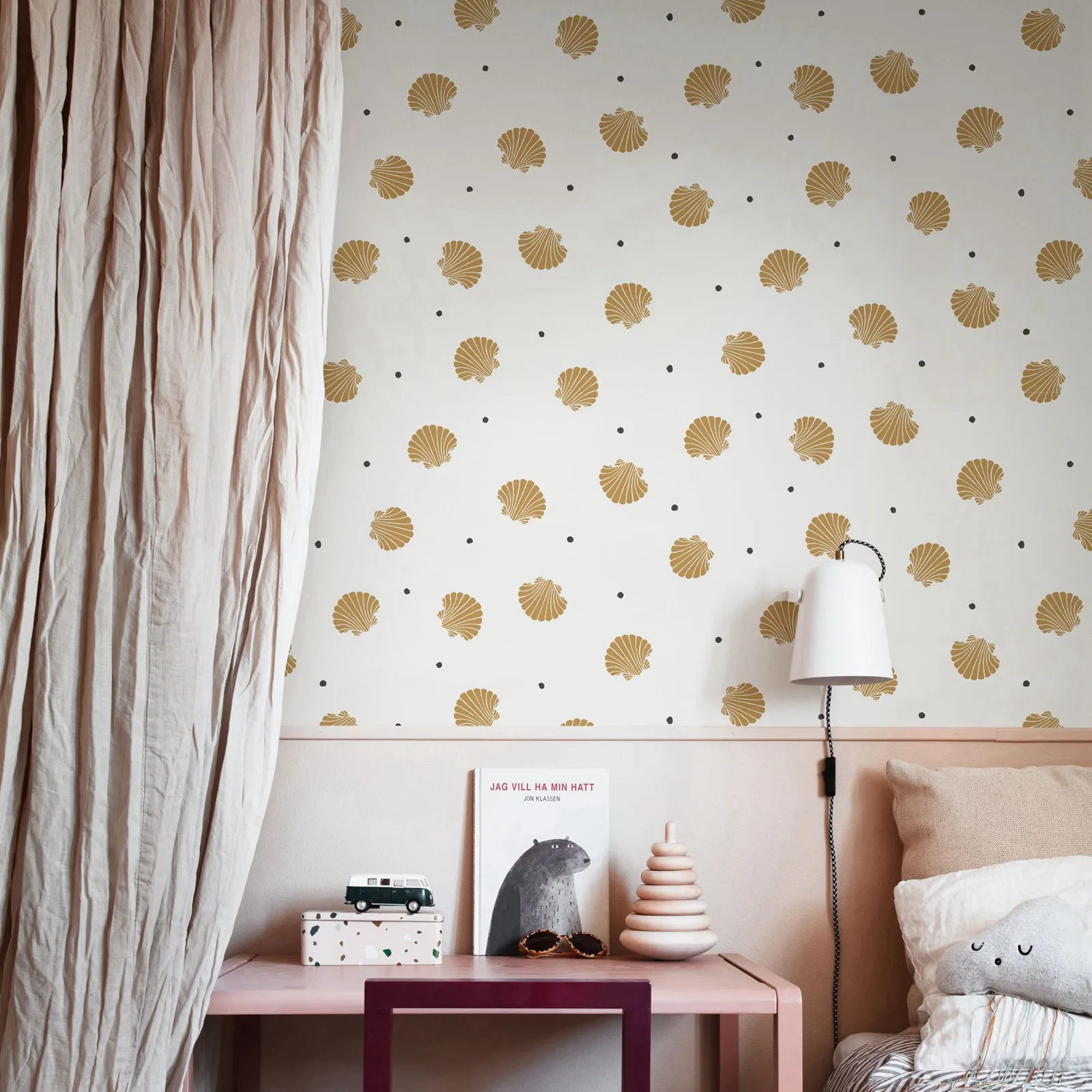 

Yellow Shell print Wallpaper,Rio Mustard Wall paper