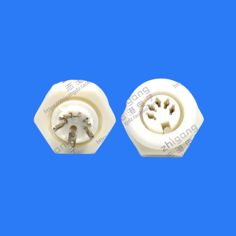 

50PCS/ 5-core socket new black white connector plug-in DIN female seat for beauty salon equipment