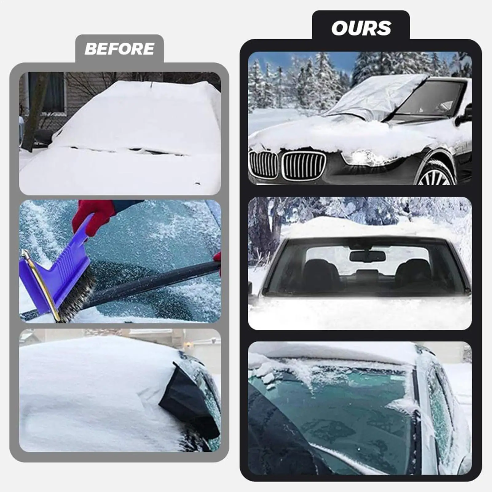 

Windshield Snow Cover All-Weather Waterproof Heavy Duty Auto Sunshade Windshield Cover Window Blanket For Car Trucks Pickup