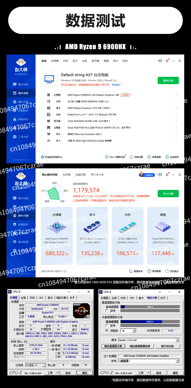 R7 7840hs/R9 7940hs Onboard CPU Suit New DDR5 AM5 Platform Game Office