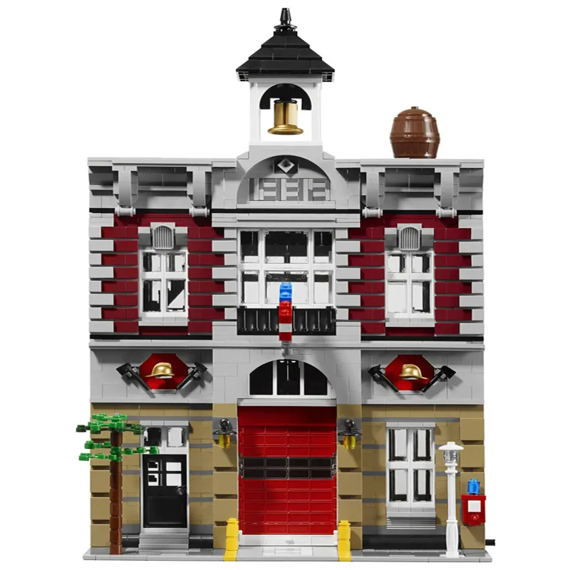 Modular Buildings 2231PCS Fire Brigade 15004 Building block bricks toys for children Creator Expert architecture