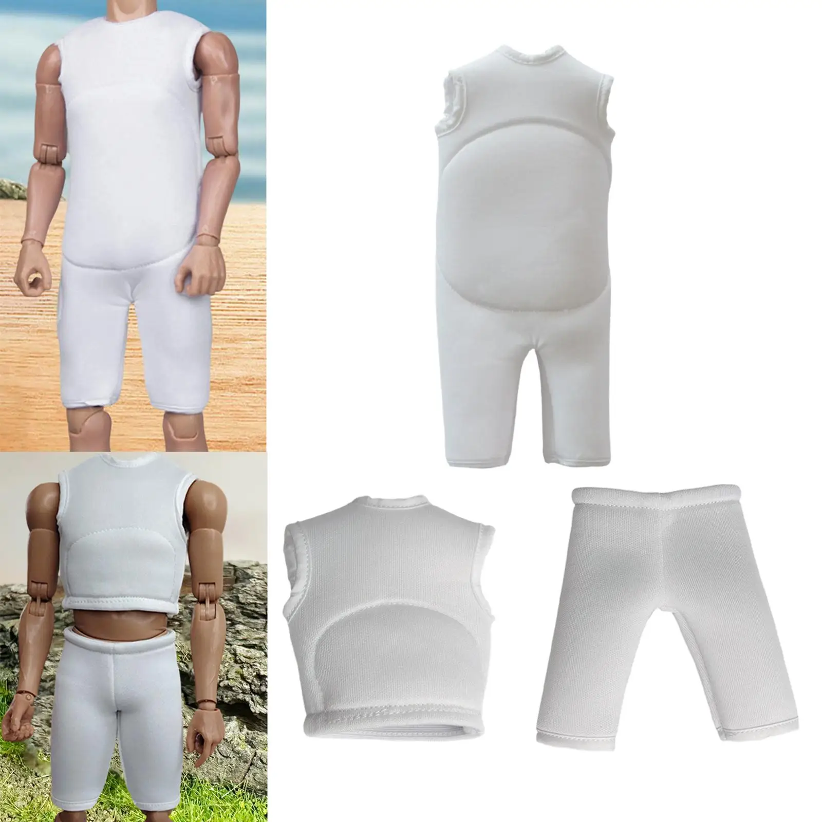 Roupa de Tecido para Figuras Miniatura, Traje Estiloso em Escala 1/6 para Figuras de Ação Masculinas de 12 Polegadas