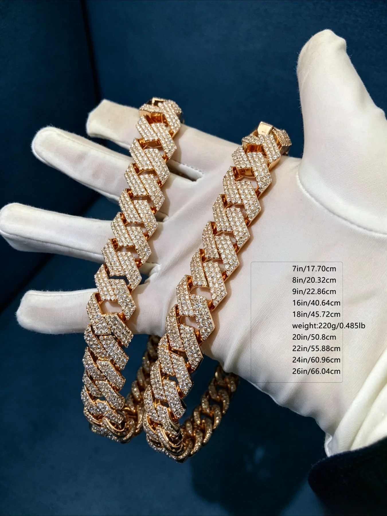 20Mm Seiko custom hip-hop Cuban necklace, multiple color schemes and styles are optional, the heavy version shows the charm,