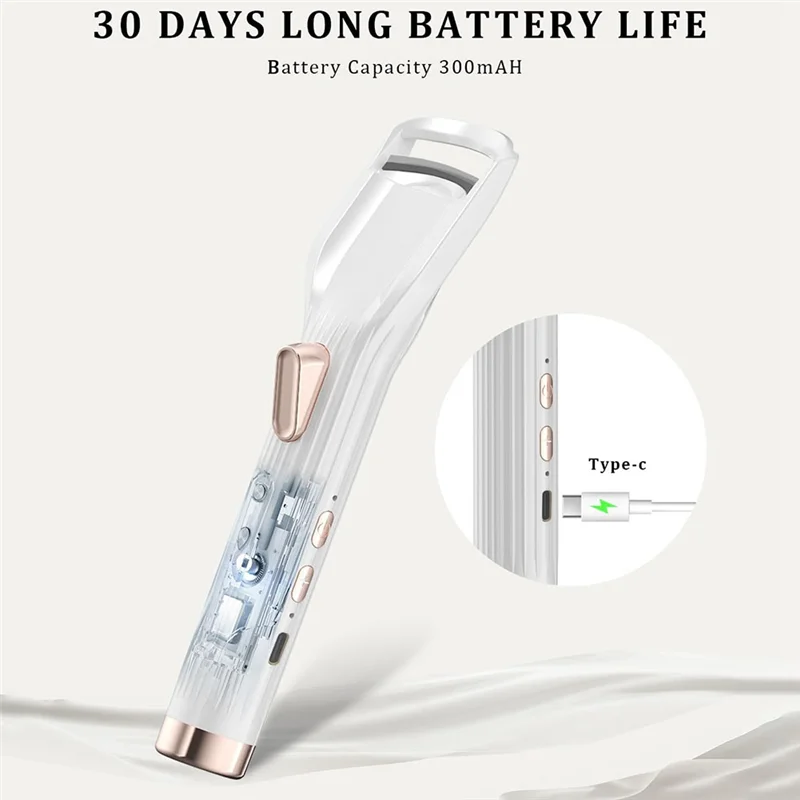 أداة تجعيد الرموش الاحترافية الممتازة الكهربائية - تسخين سريع 8 ثوانٍ، بطارية 24 ساعة - A58E