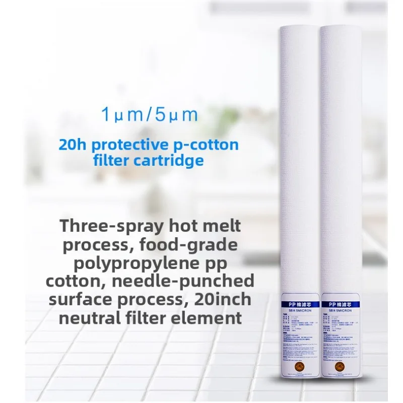 1 Pcs 20 INCH 1 MICRON PPF/SEDIMENT WATER FILTER CARTRIDGE Water Purifier Front Filter Cartridge Aquarium FOR REVERSE OSMOSIS