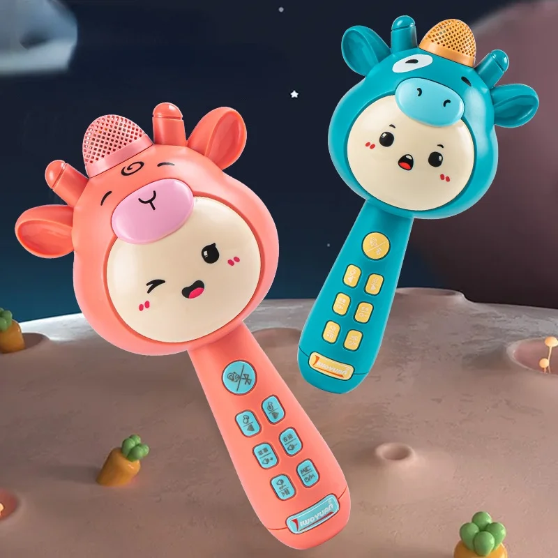 Microphone Bluetooth Cartoon Story Chant Machine pour enfants, jouet vocal, musique karaoké, garçons, filles, bébé