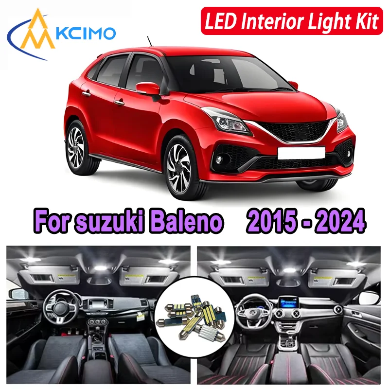 

Kcimo LED For suzuki Baleno 2015-2018 2019 2020 2021 2022 2023 2024 Premium Bright LED Interior Dome Map Trunk Light Kit Car Led